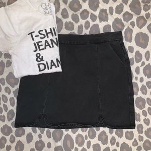 Forever 21 Black Denim Skirt
